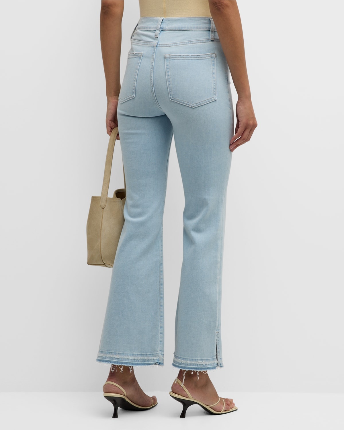 Le Easy Flare Released Fray Side Slit Jeans - 6