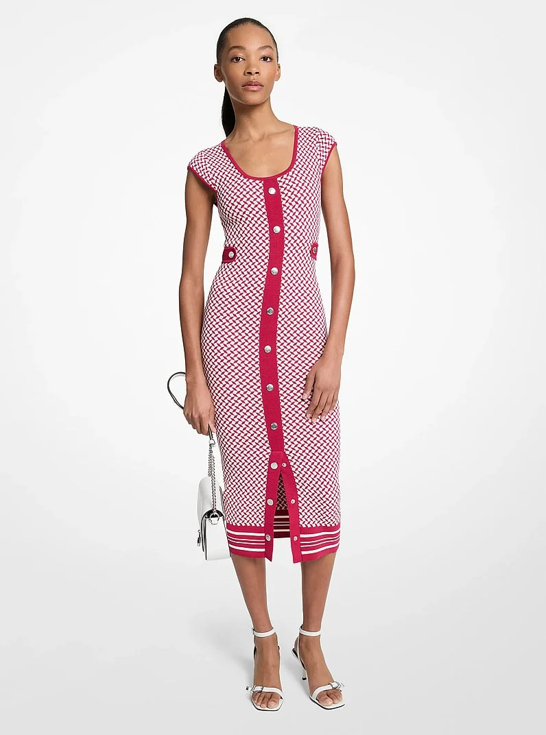 Tile Jacquard Midi Dress - 1