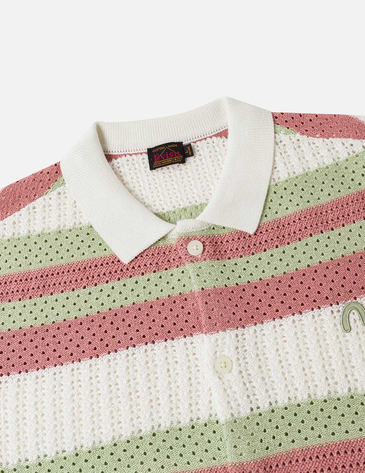 Seagull Embroidery Relax Fit Short-Sleeve Knitted Shirt - 7
