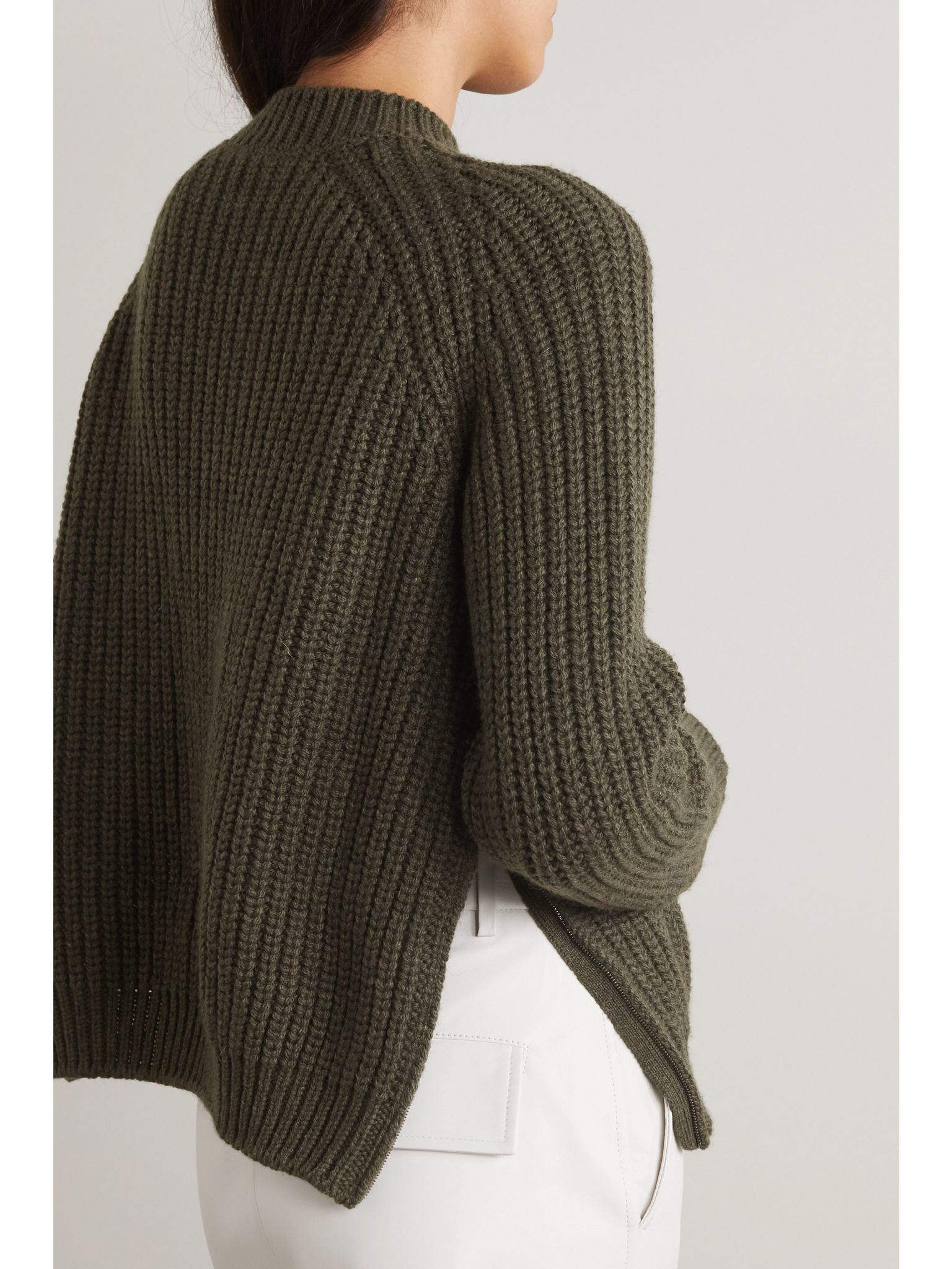 Davenport ribbed cashmere sweater Dark green - 4