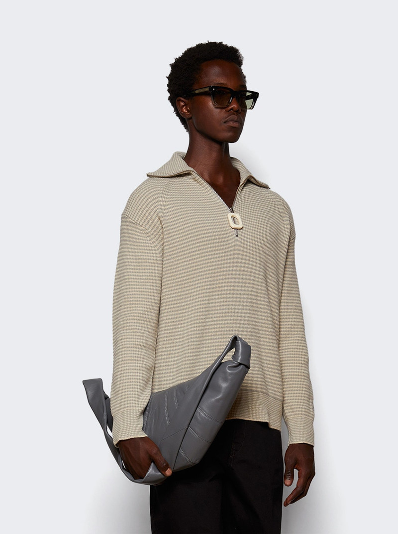 JW Anderson Half Zip Jumper Sand And Stone outlook