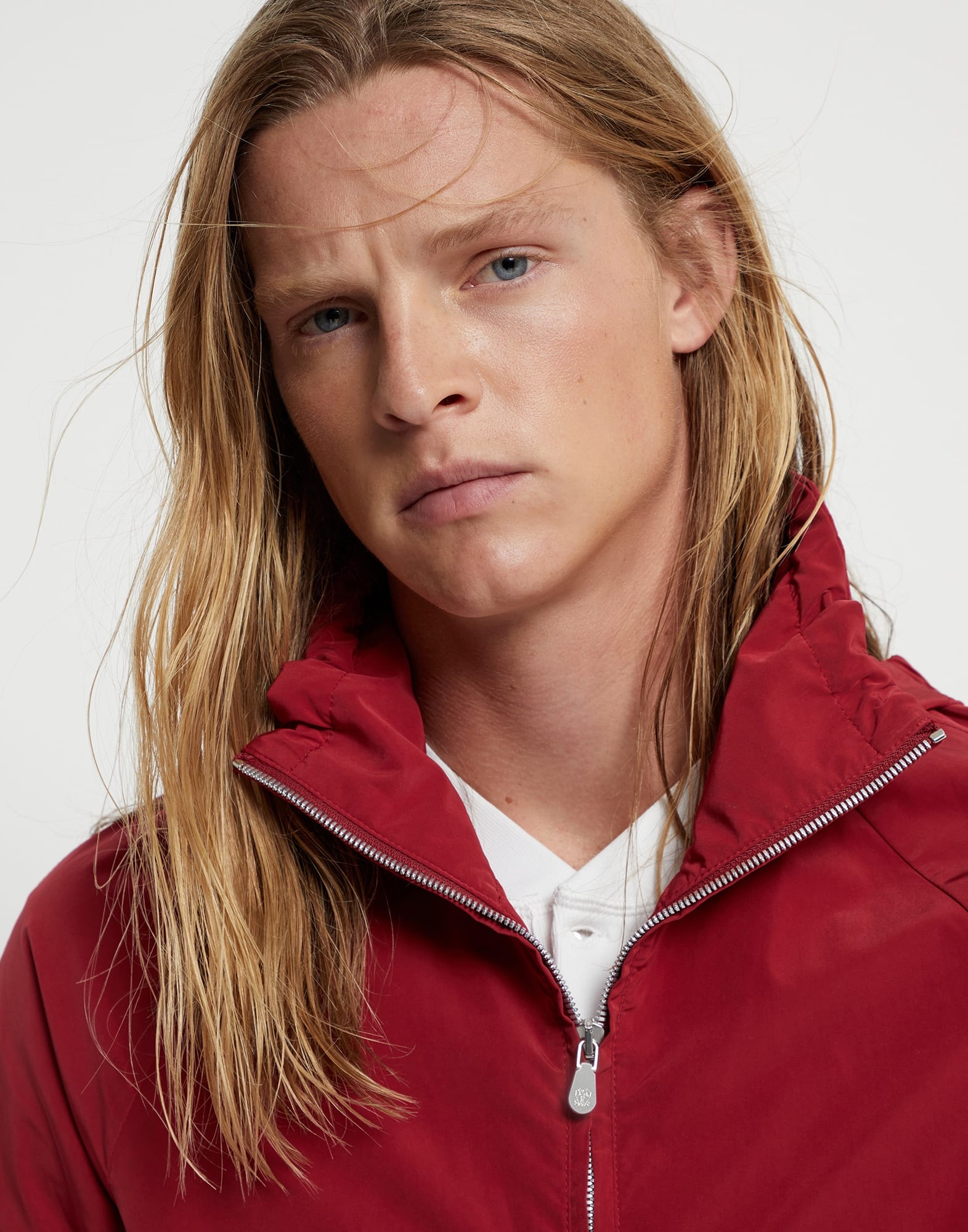 Water-resistant microfiber unlined outerwear jacket with packable hood and heat-bonded seams - 3