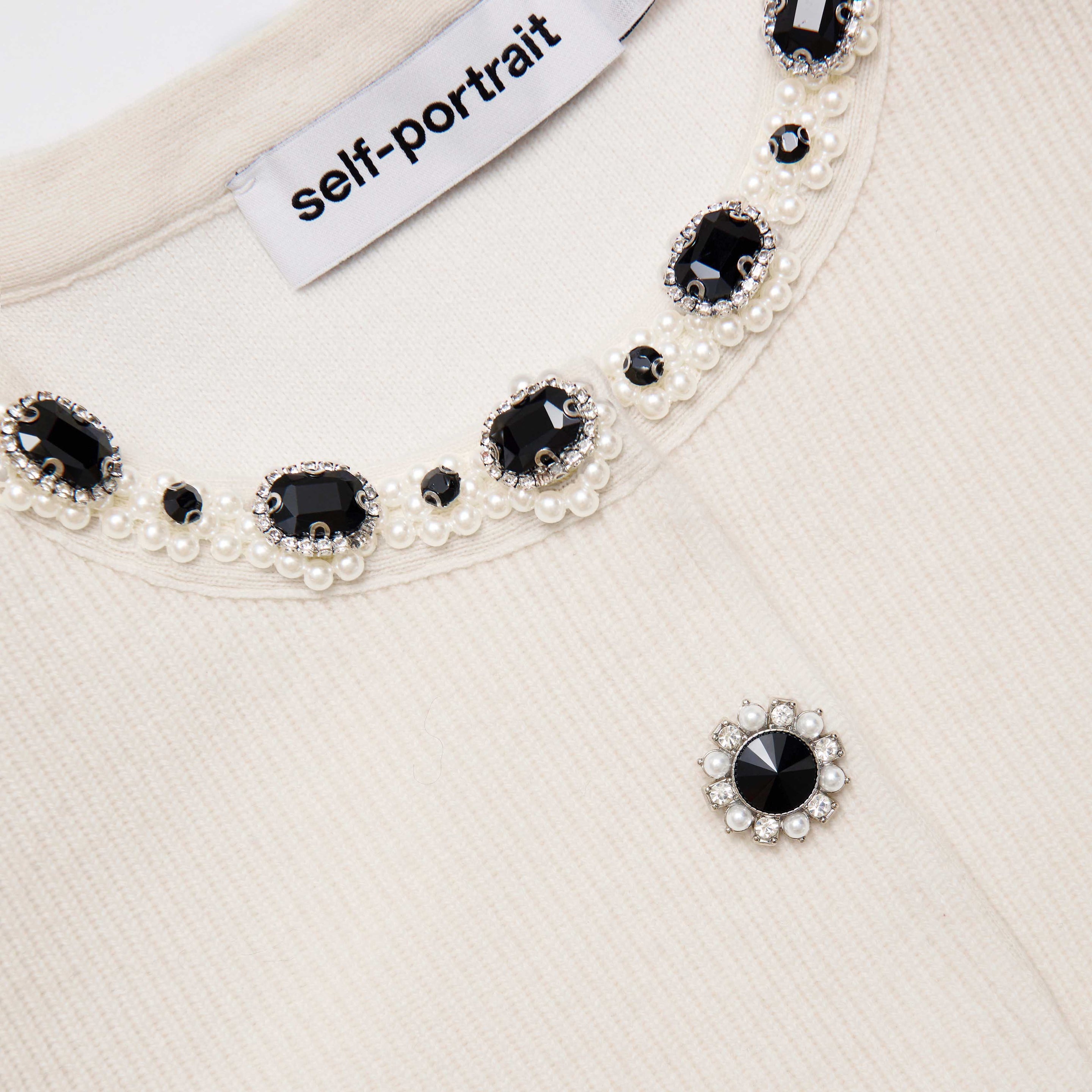 Cream Embellished Cardigan - 6