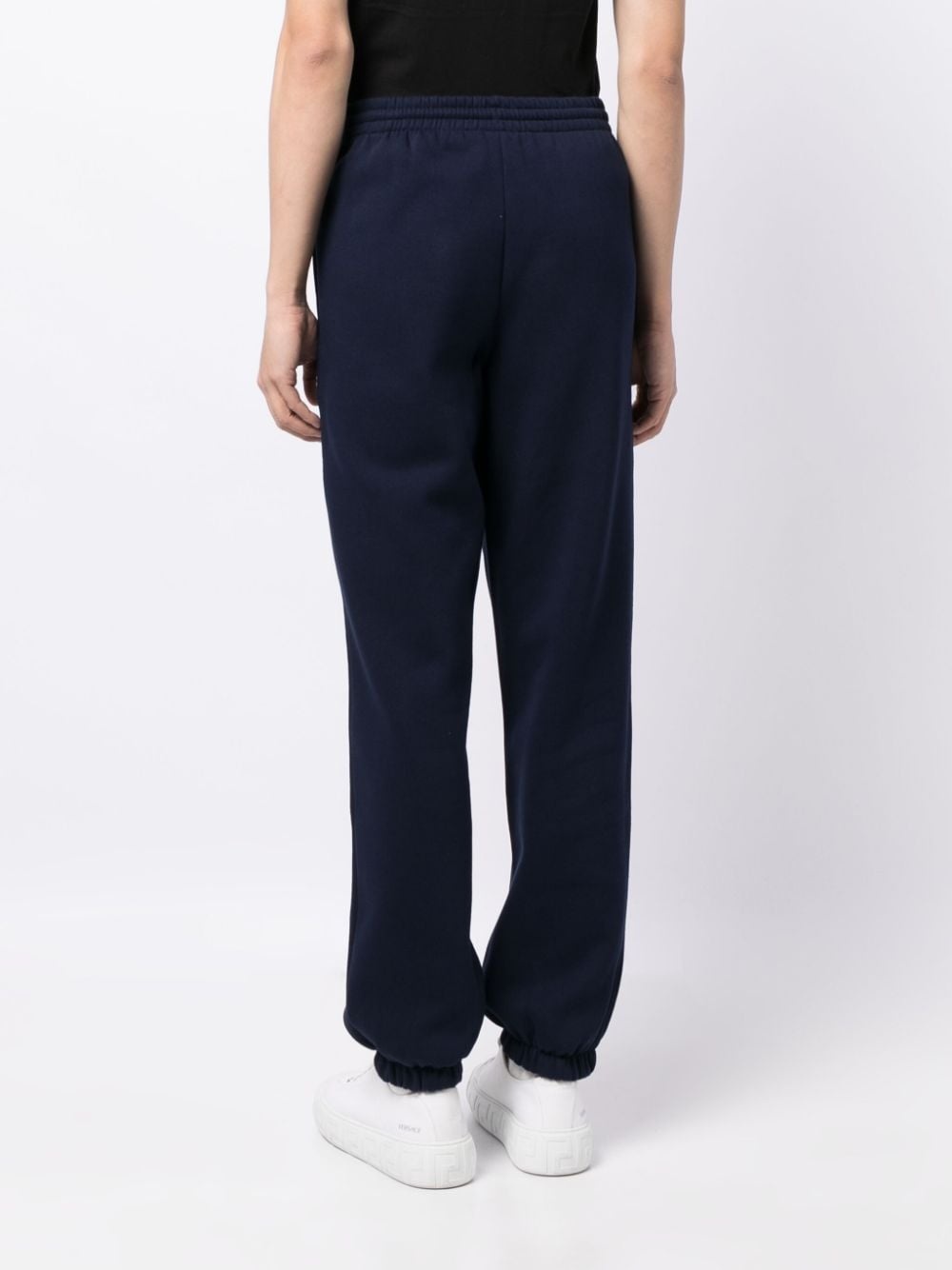 crocodile logo-patch fleece track pants - 4