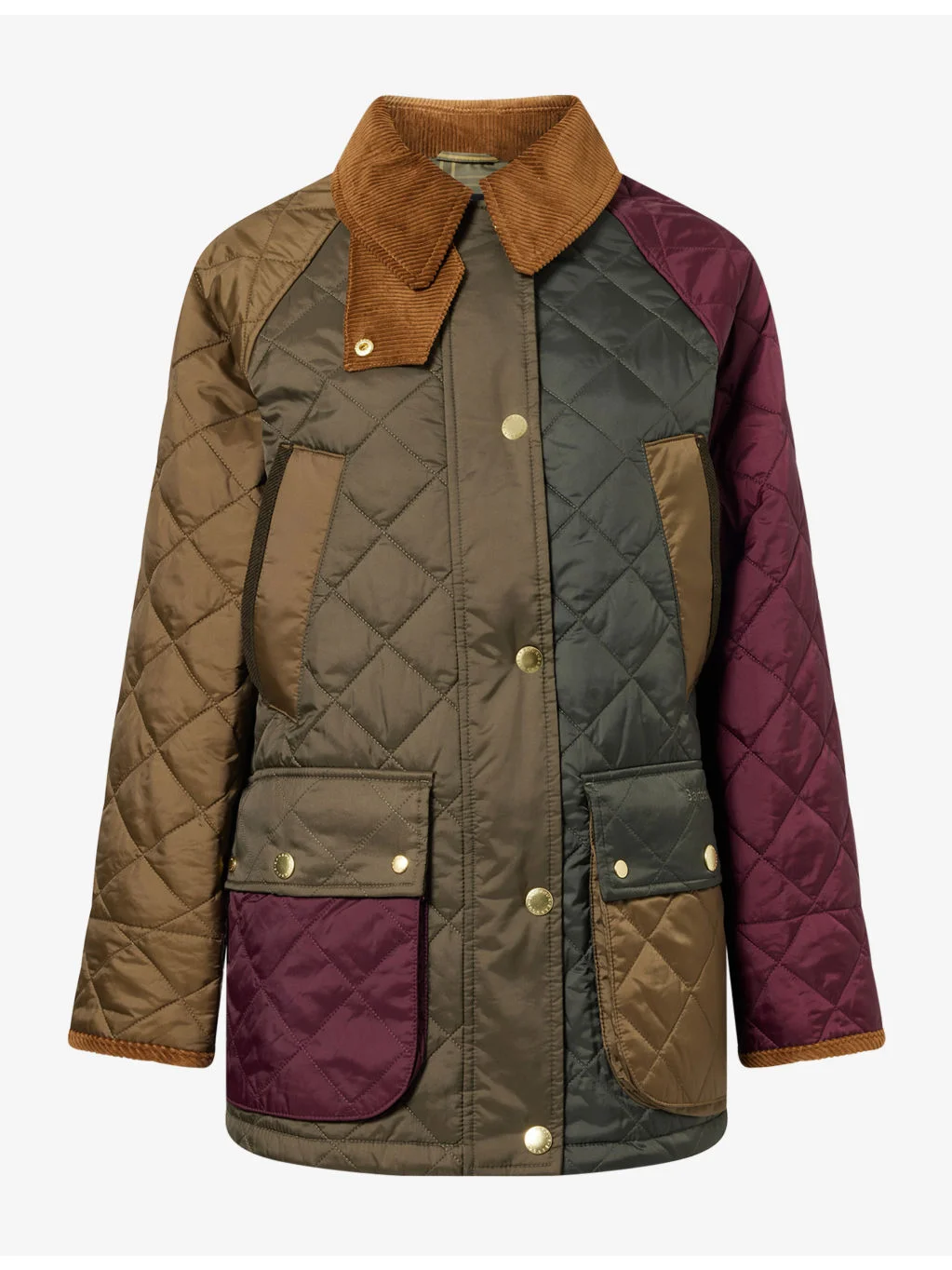 Patchwork Quilted Soft-Shell Jacket - 1