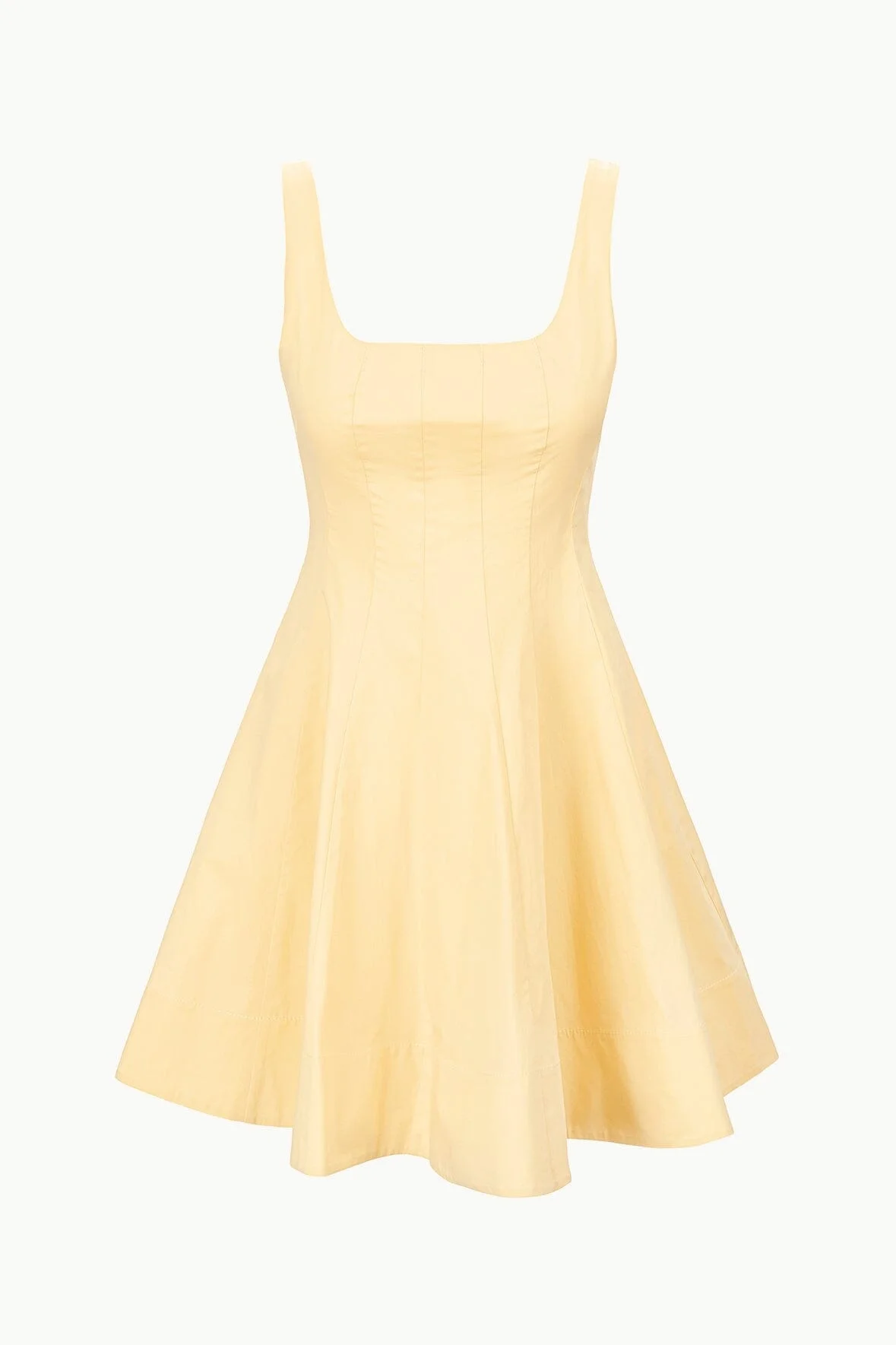 STAUD WELLS MINI DRESS PALE HONEY - 1