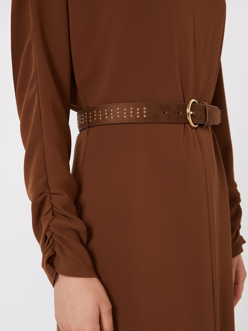 ZERBINO Cady flared dress - CHOCOLATE 5