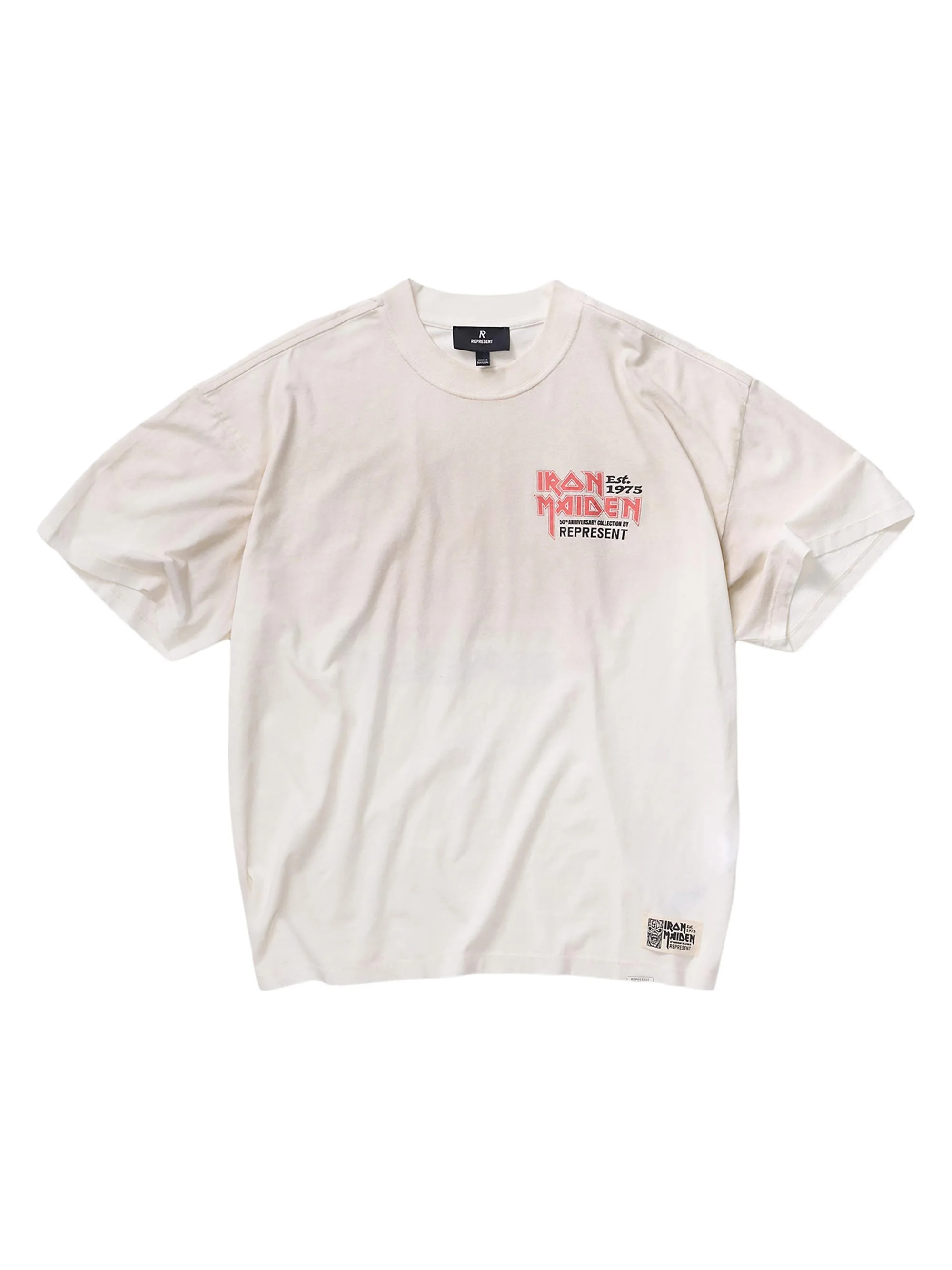 Men's Graphic Cotton-Blend T-Shirt - Washed Ecru - 1