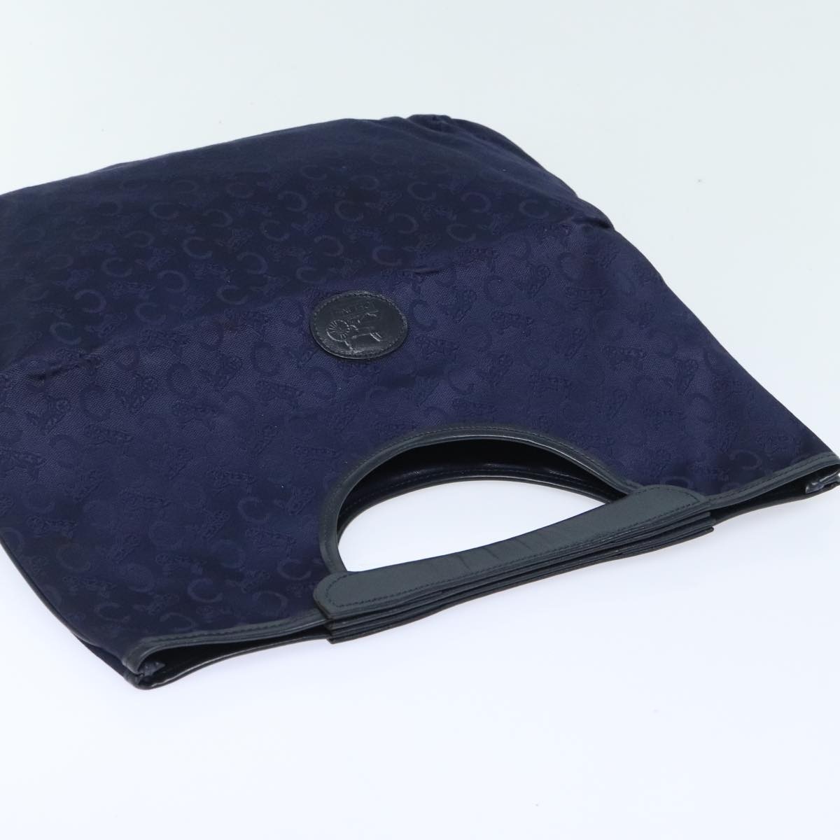 CELINE C Sulky Hand Bag Canvas Leather Navy - 5