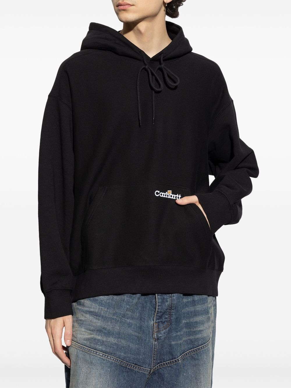 logo-embroidered hoodie - 2
