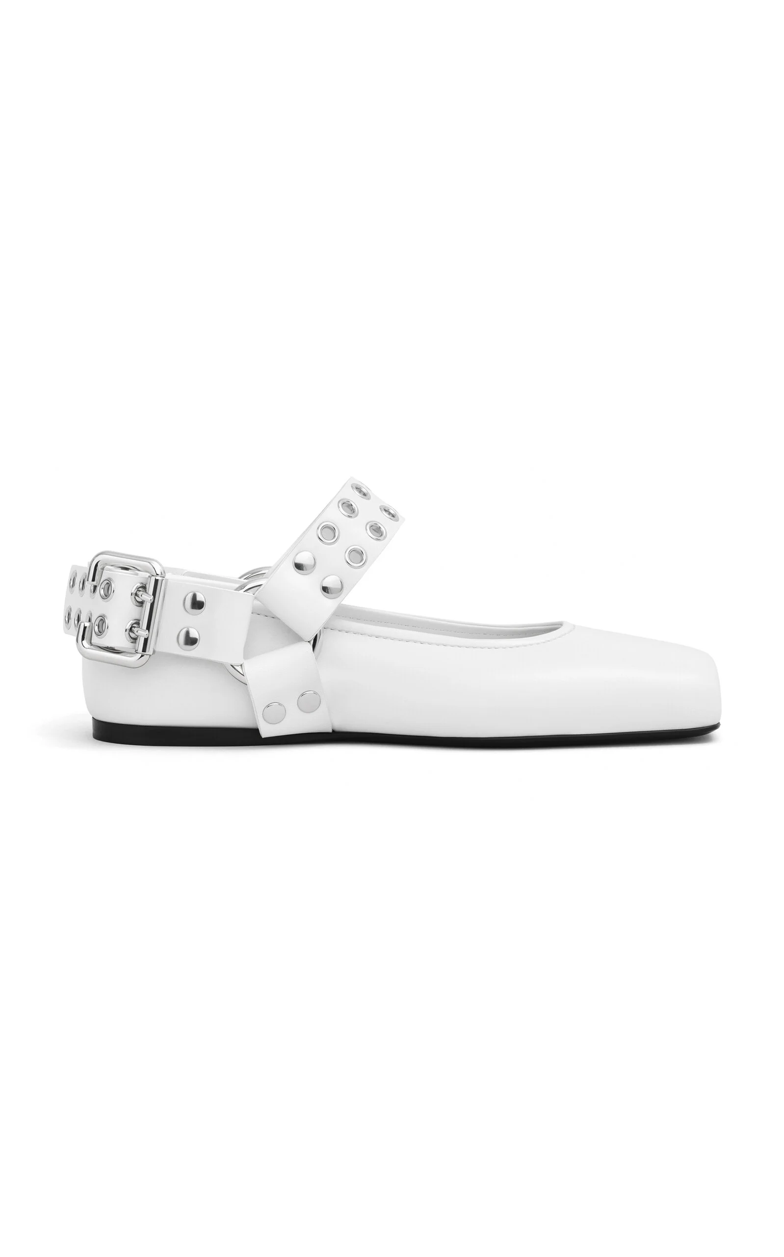 Leather Ballet Flats white - 1