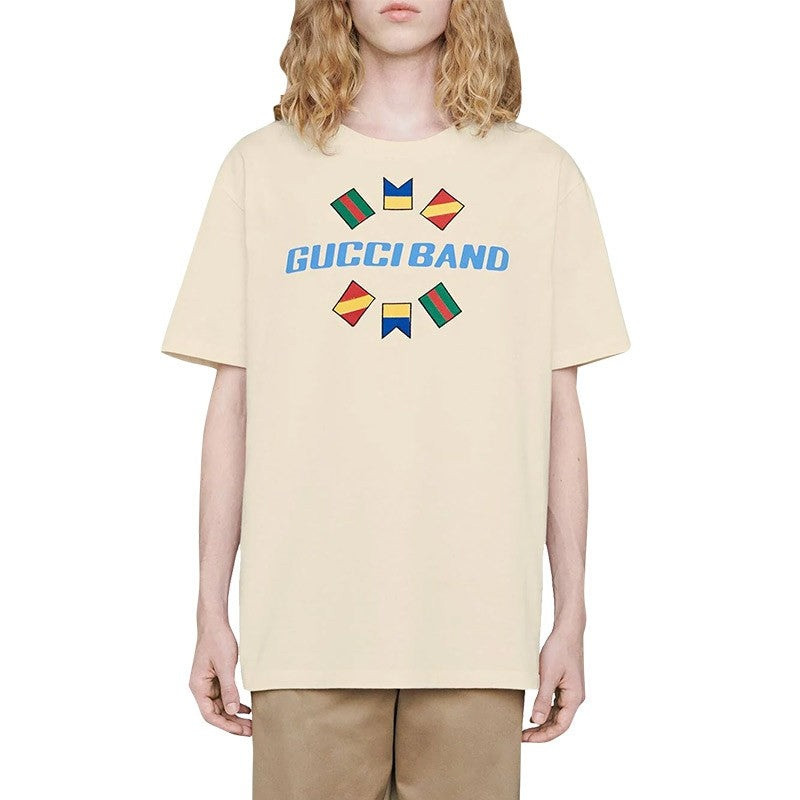 GUCCI Gucci Band Flag Embroidered Logo For Men White 565806-XJB2X-9756 outlook