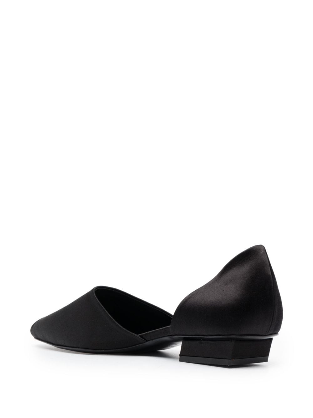 peep-toe satin ballerina shoes - 3