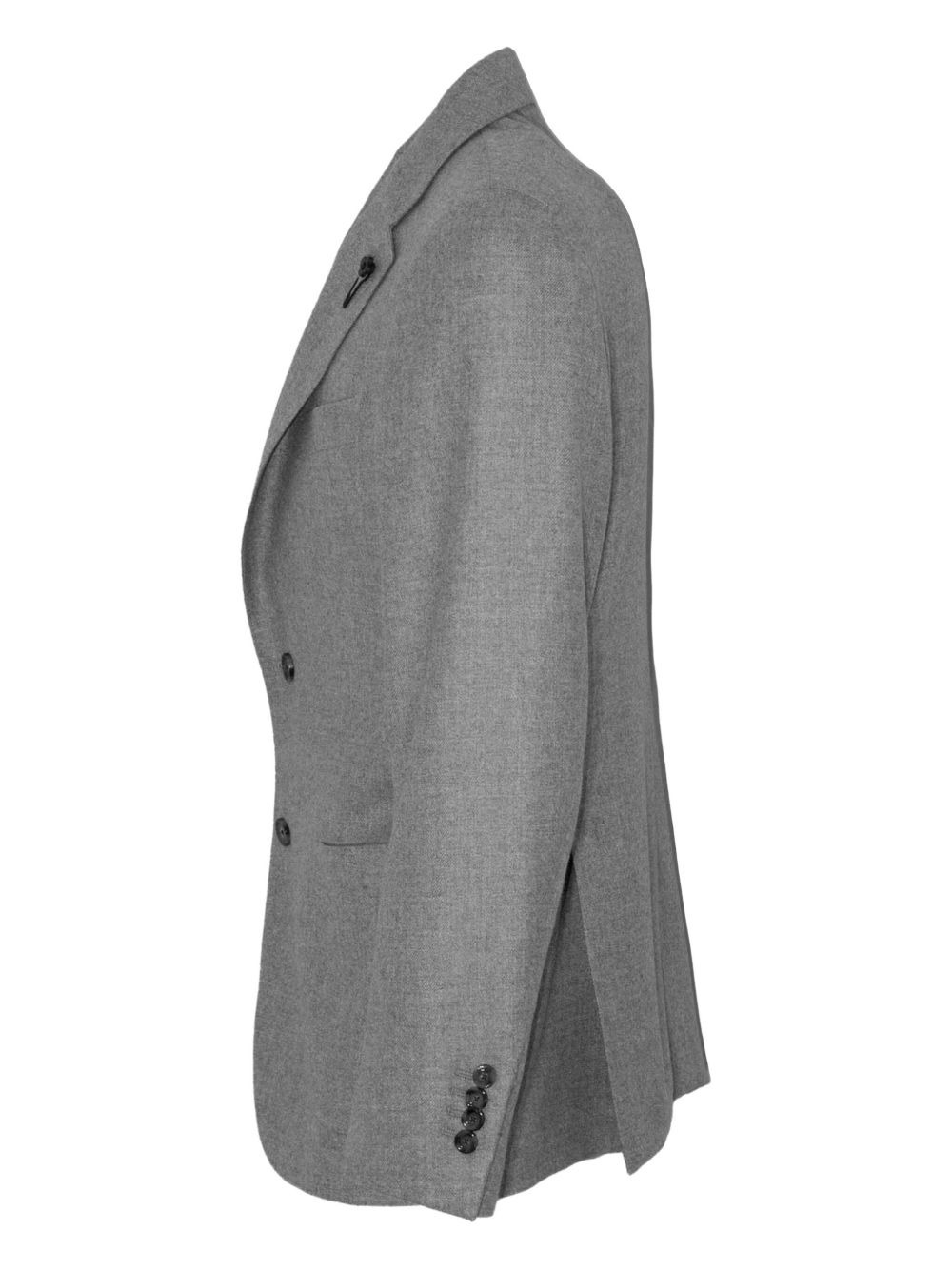 brooch-detail cashmere blazer - 3