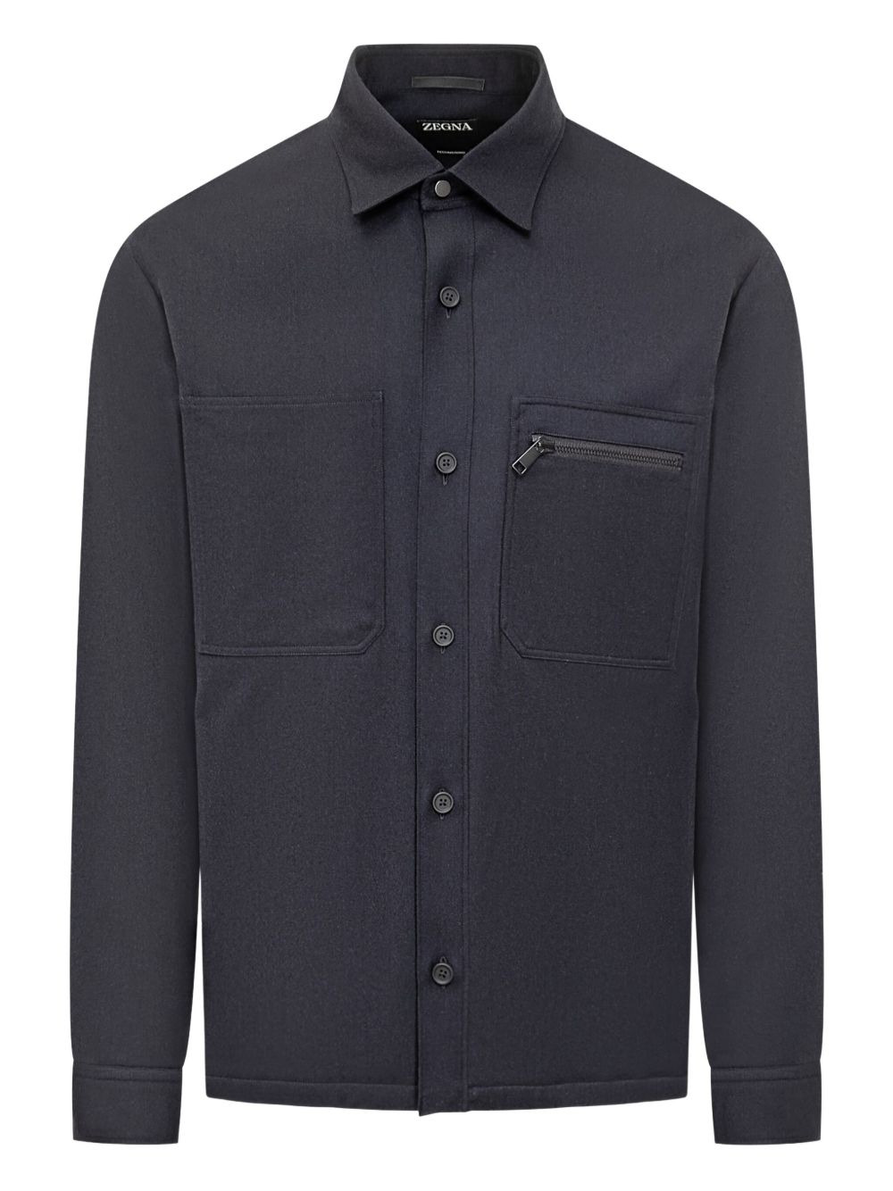 zip-pocket overshirt - 1