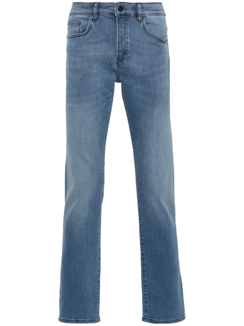 mid-rise straight-leg jeans 1