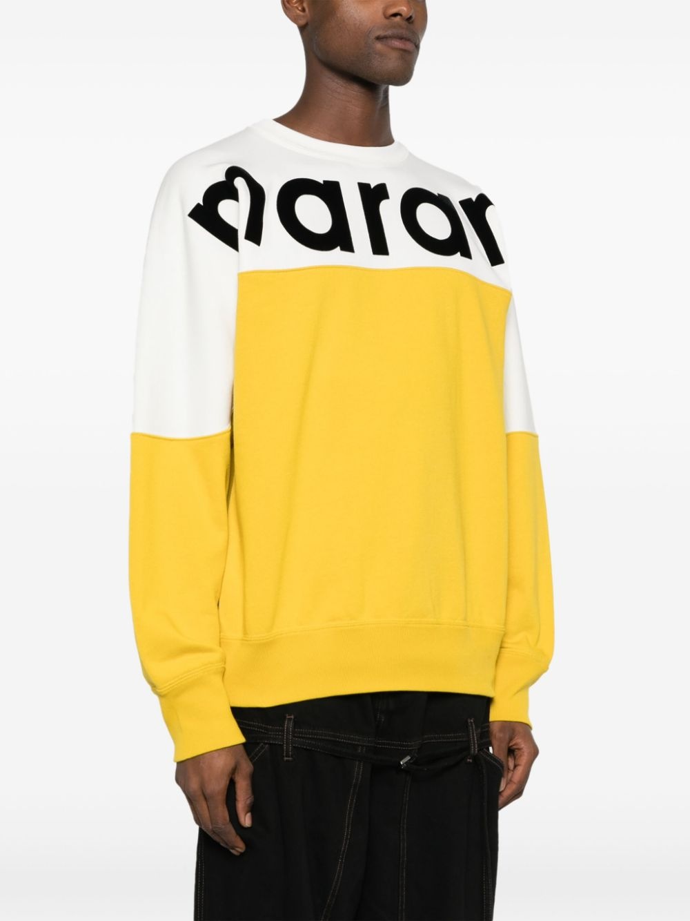 logo-print colour-block sweatshirt - 3