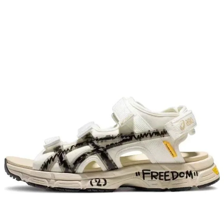 ASICS x Trouble Smile Kahana Sd2 Sandals 'White Black Beige' 1203A357-100 - 1