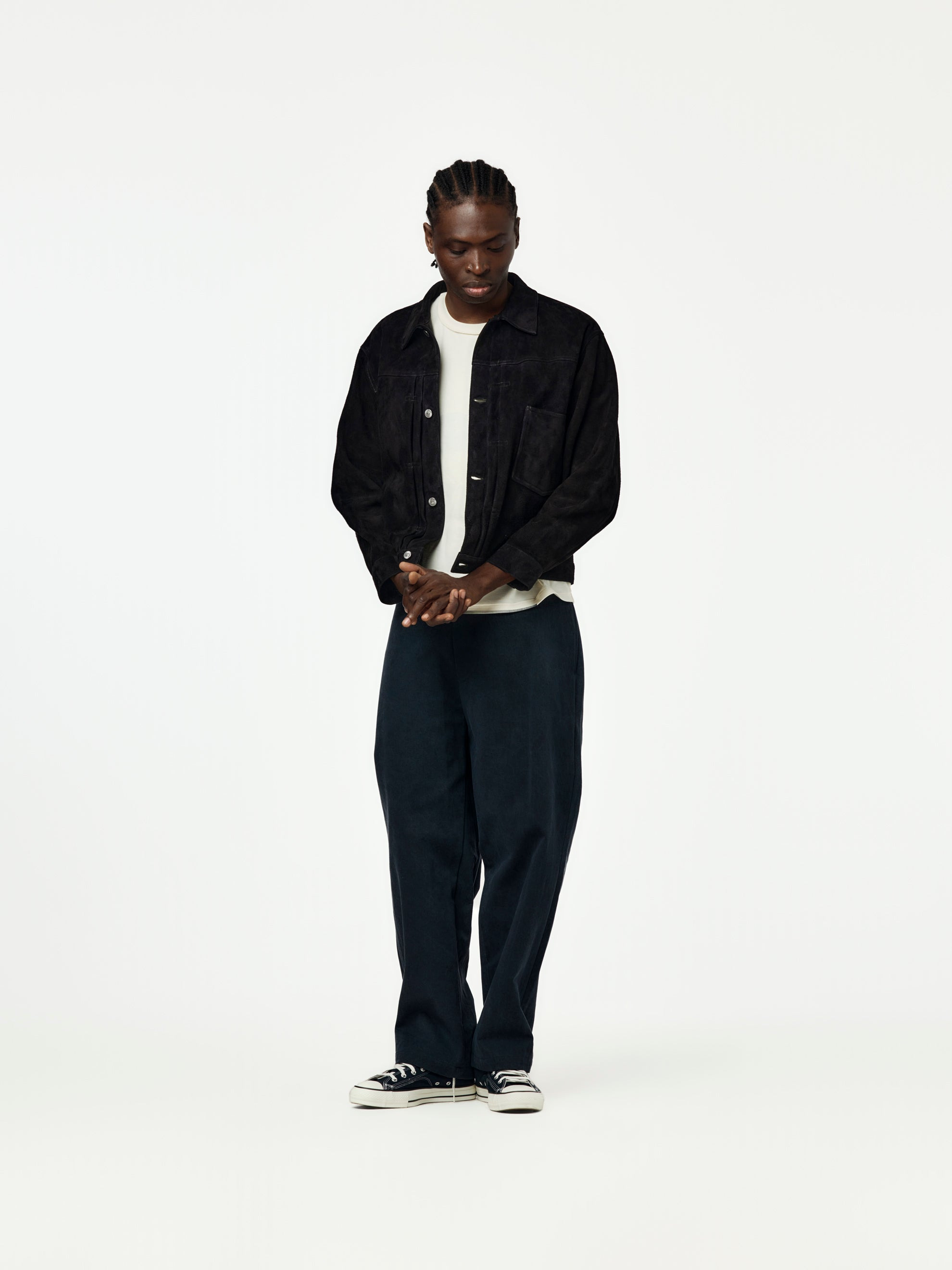 SUEDE LEATHER 1ST TYPE JACKET (BLACK) - 4