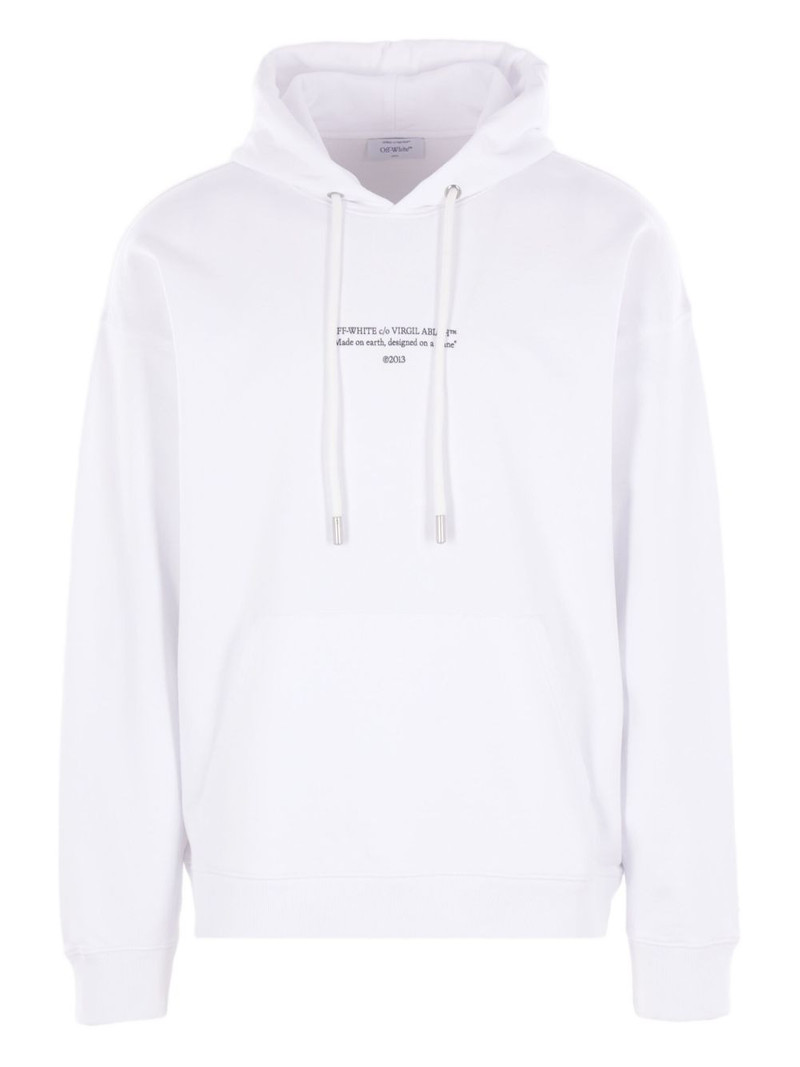 logo-print kangaroo-pocket hoodie 1