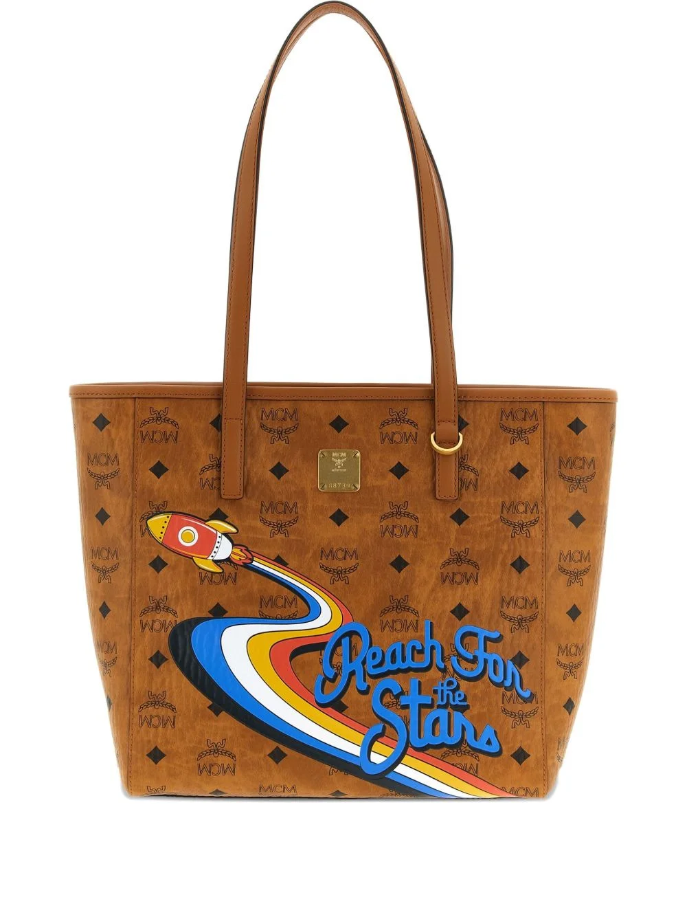 small Toni Visetos-monogram canvas tote bag - 1