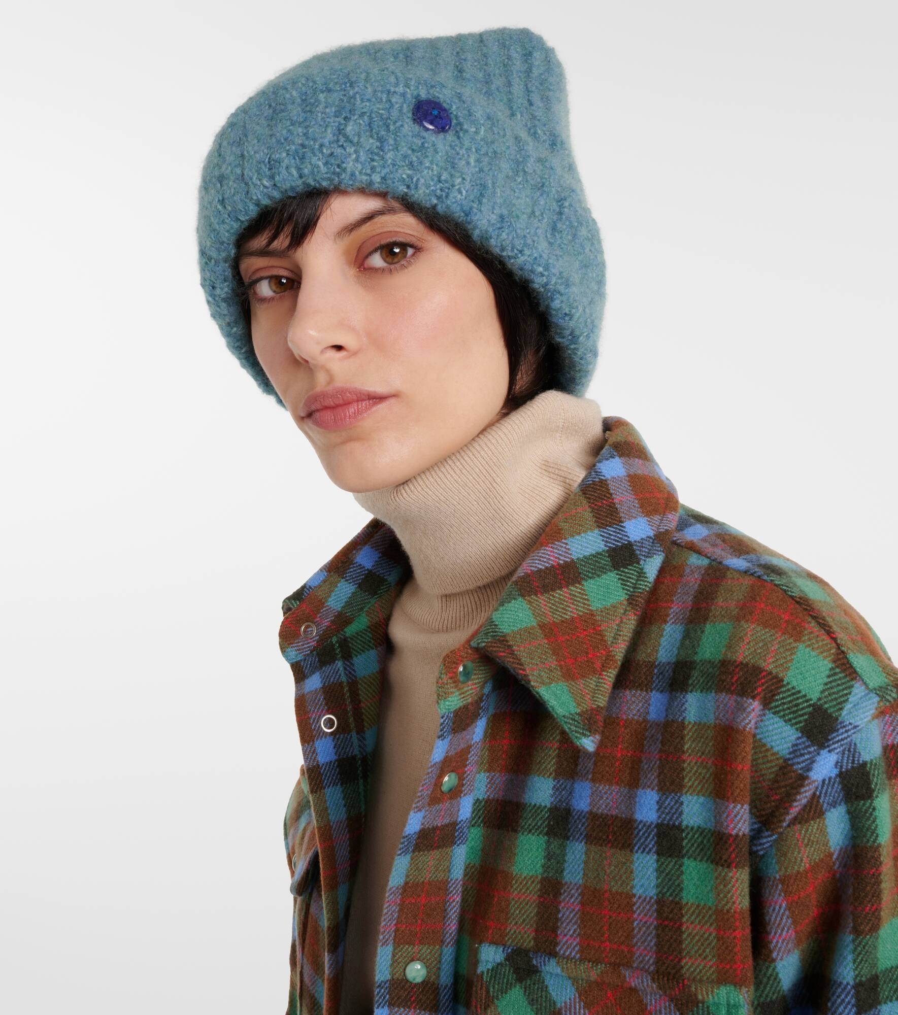Cashmere bouclé beanie - 2