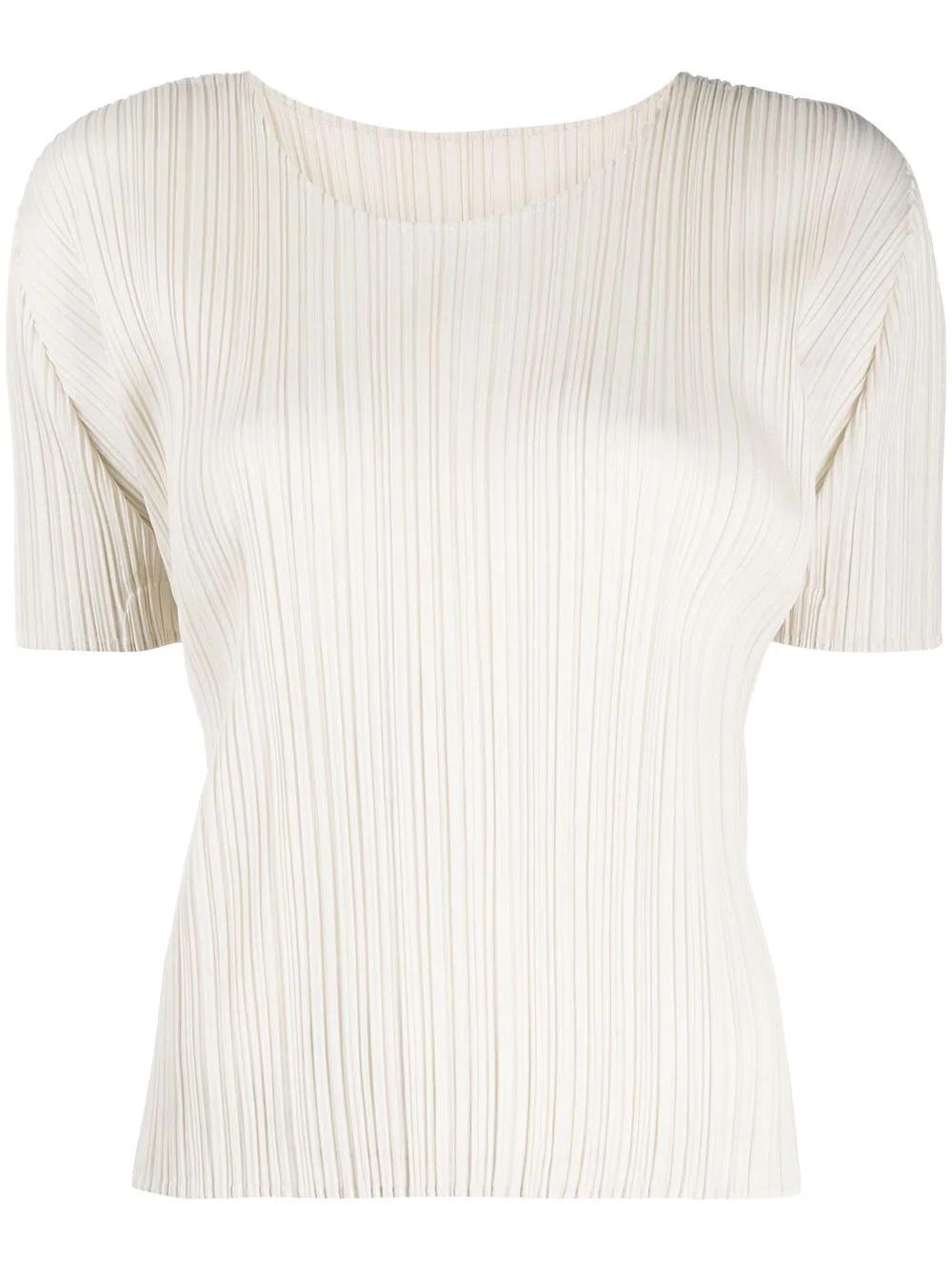 pleated short-sleeved T-shirt - 1