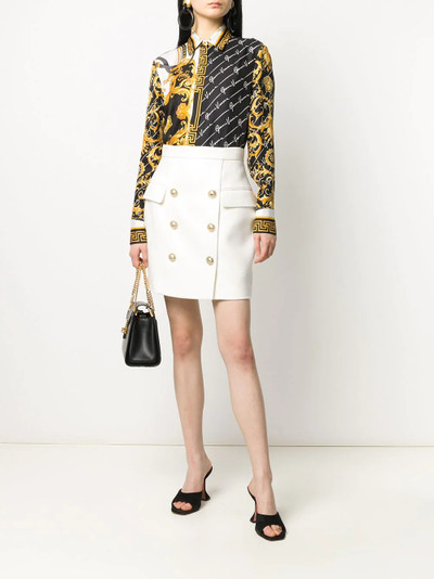 Balmain double-buttoned straight skirt outlook