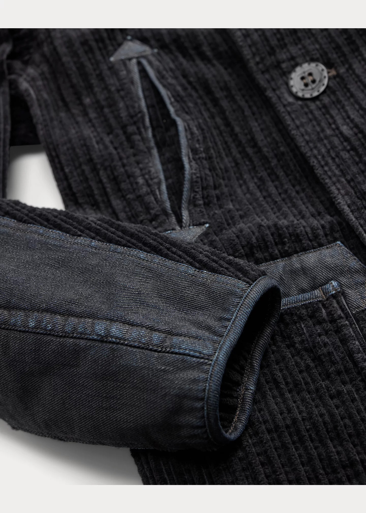Denim-Trim Corudory Peacoat - 4