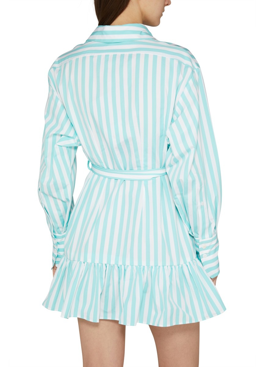 Ruffled mini shirt dress - 5