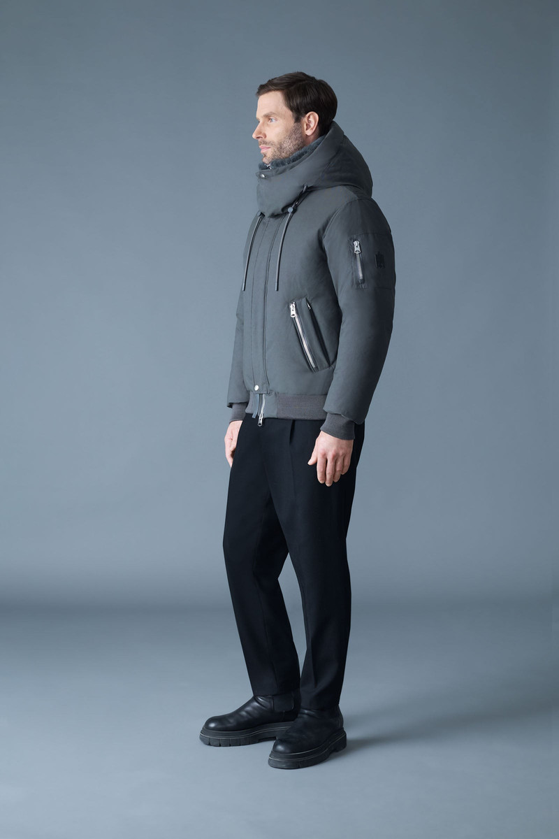IKER-Z 2-in-1 Down Bomber With Removable Shearling Bib 4