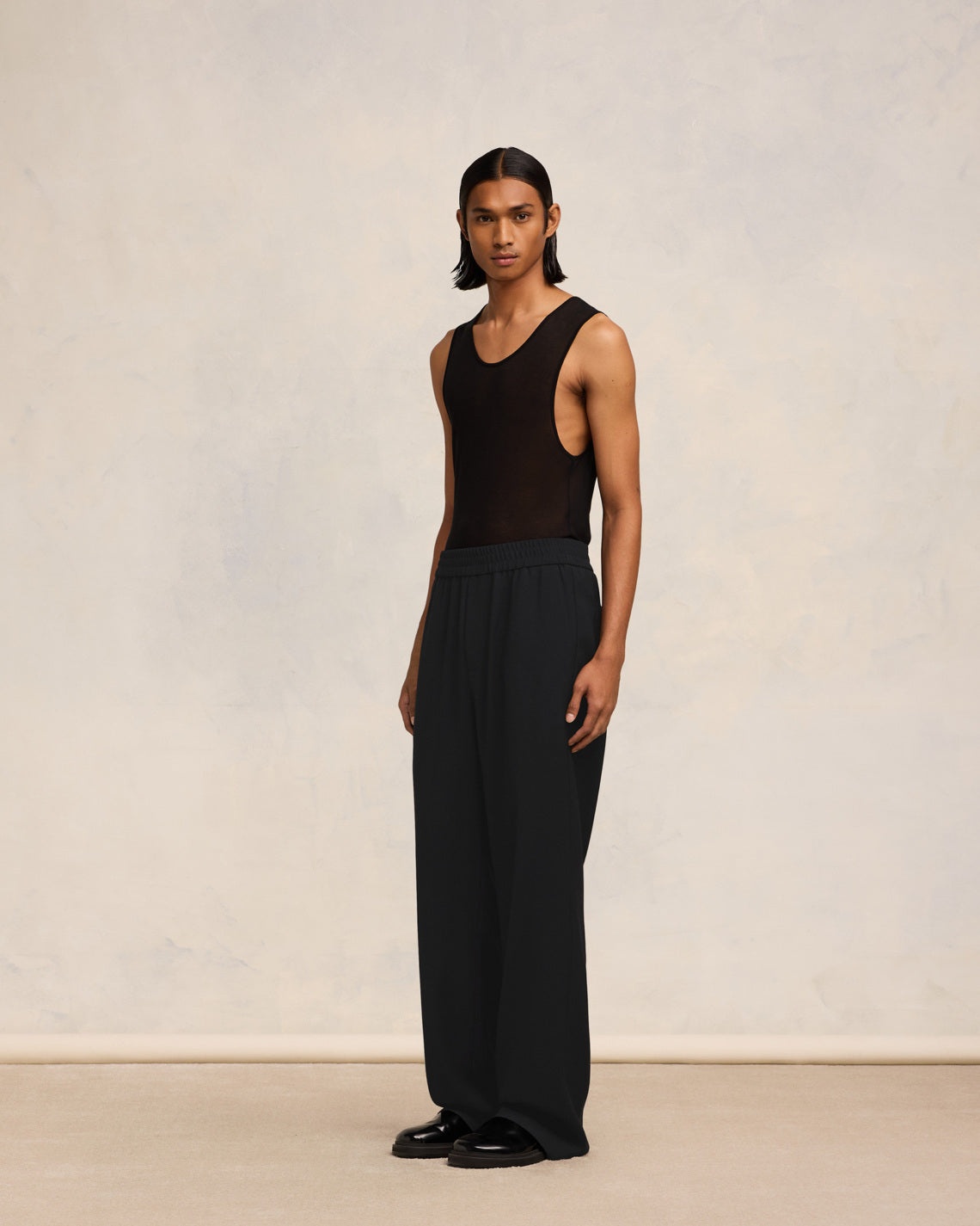 WIDE ELASTICATED WAIST TROUSERS - 6