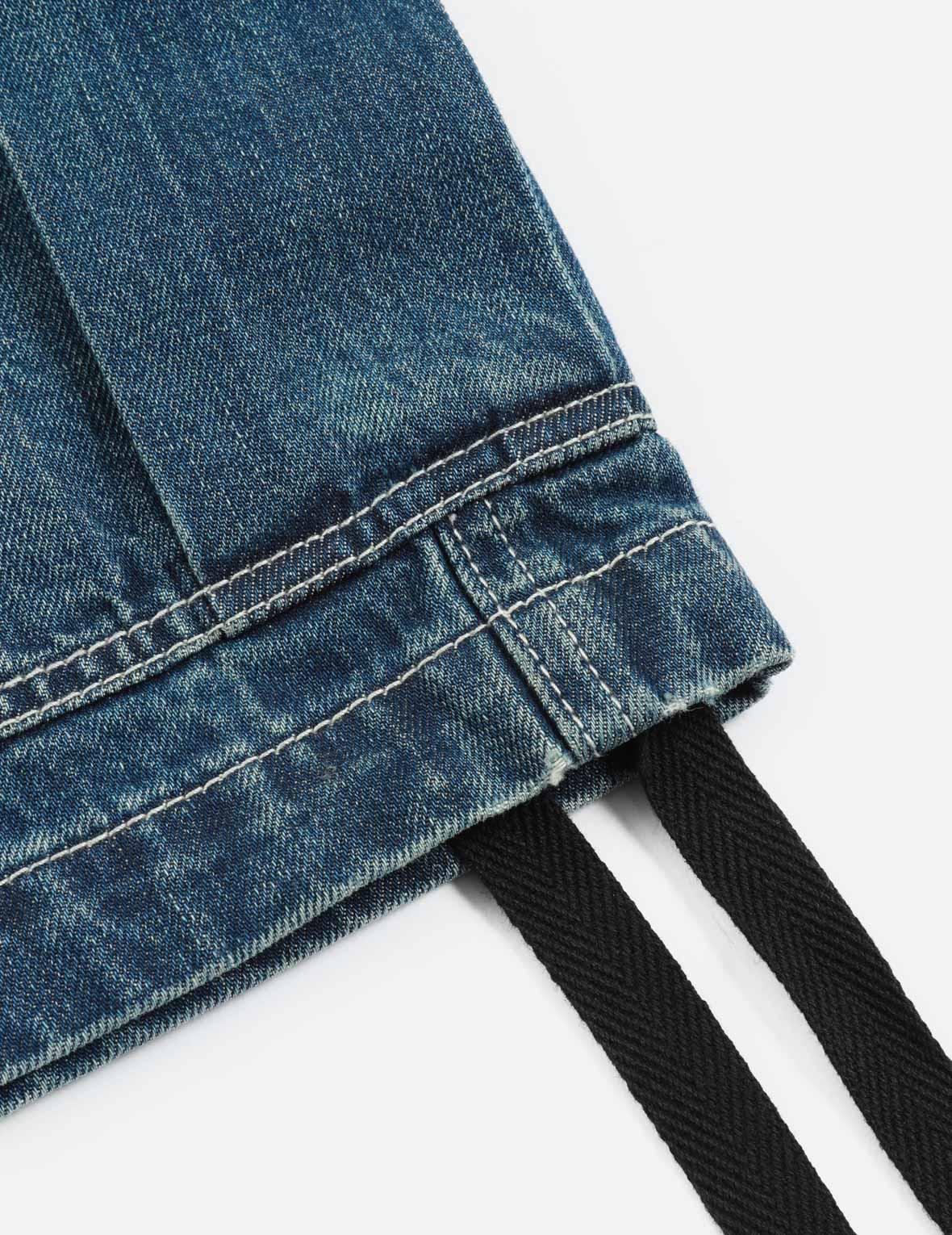 SEAGULL PRINT CARGO DENIM SHORTS - 12