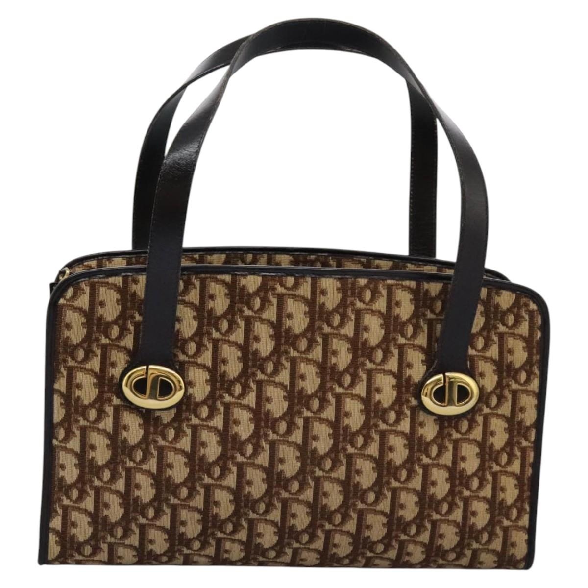 DIOR Trotter Canvas Hand Bag Brown - 2