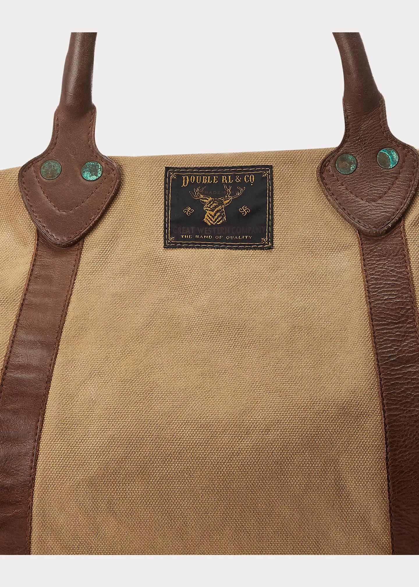 Leather-Trim Canvas Duffel - 5
