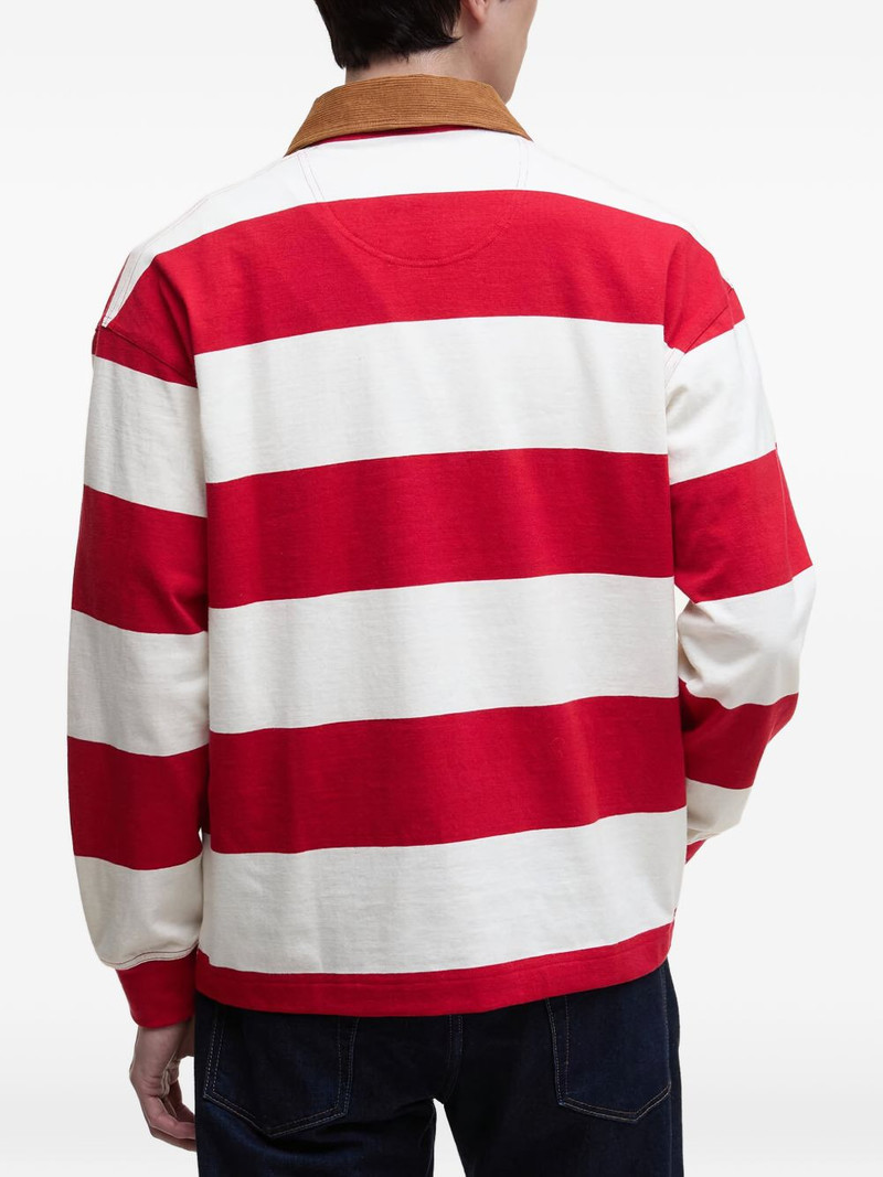 corduroy collar striped polo shirt 3