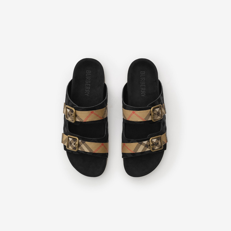 Check Suede Urchin Sandals 4