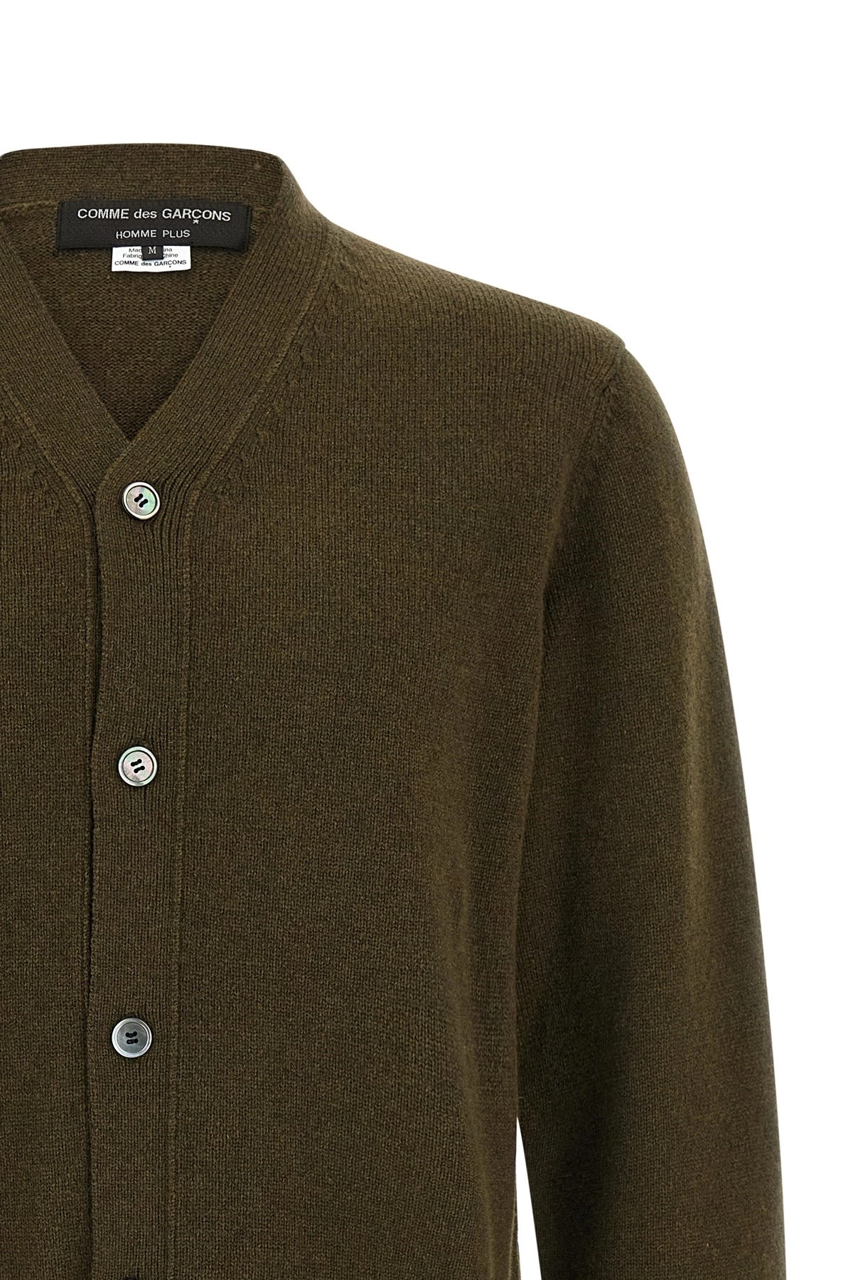 Jacquard insert cardigan - 3