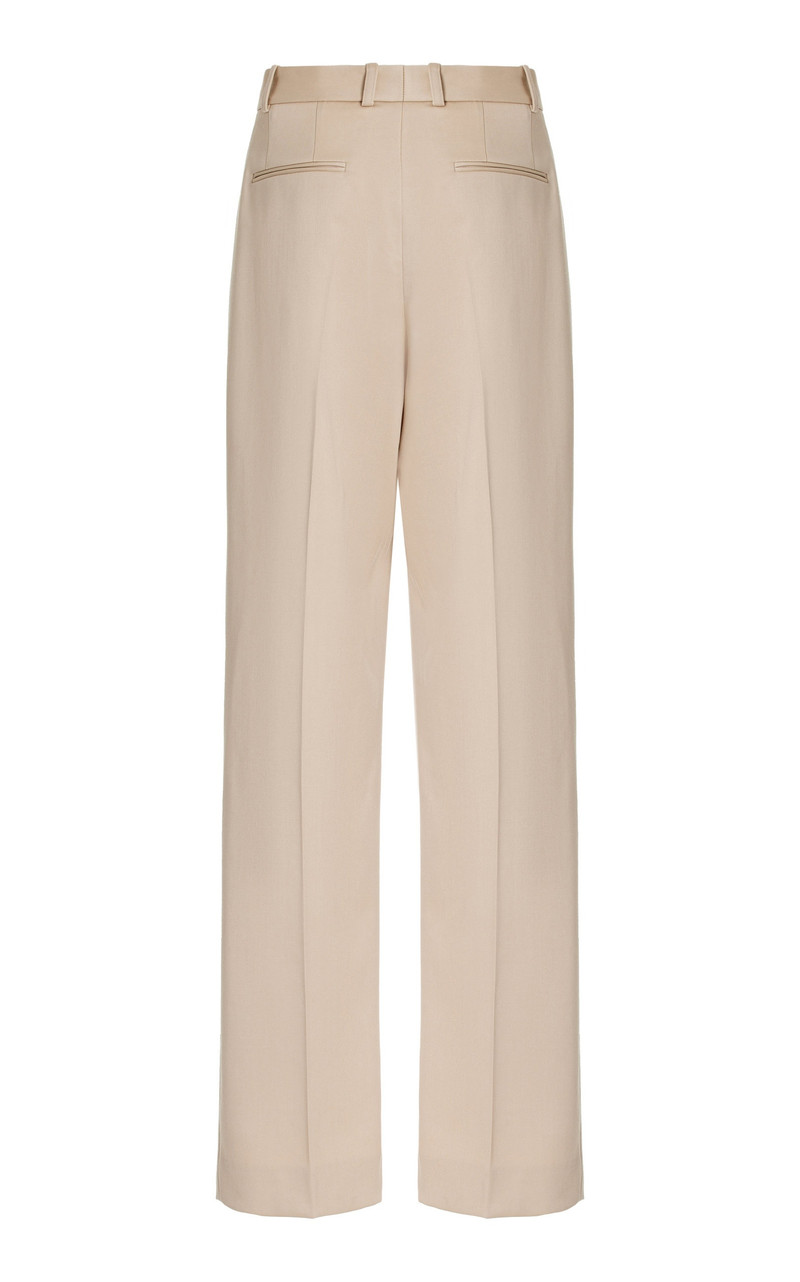 Deep Pleat Wool Straight-Leg Pants neutral 4
