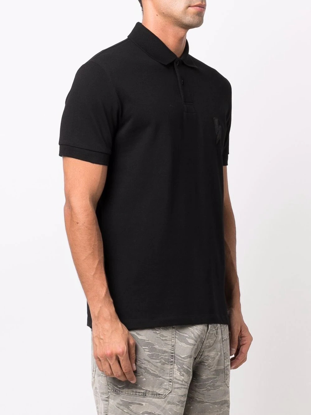 embroidered-logo polo shirt - 3