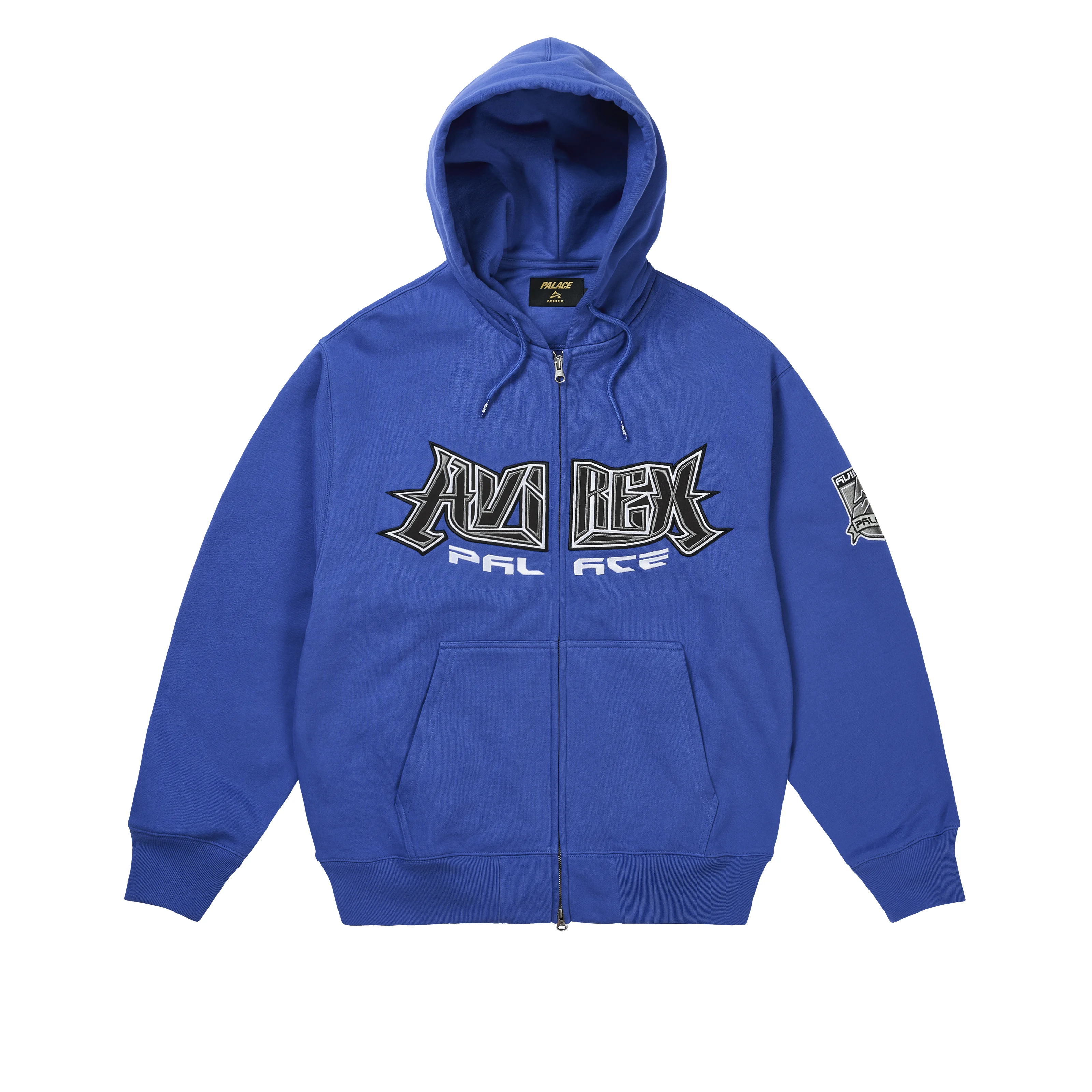 PALACE AVIREX ZIP HOOD BLUE - 1