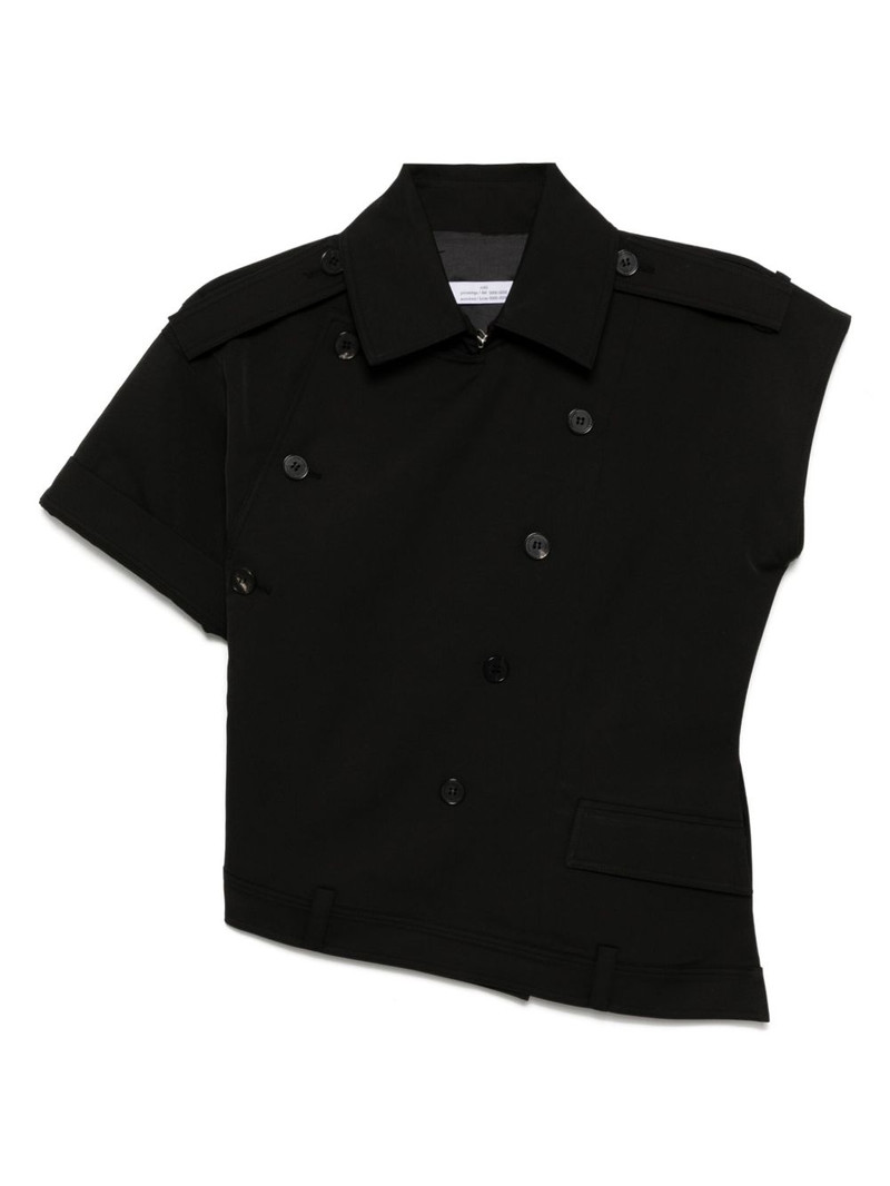 muti button twisted collared top 1