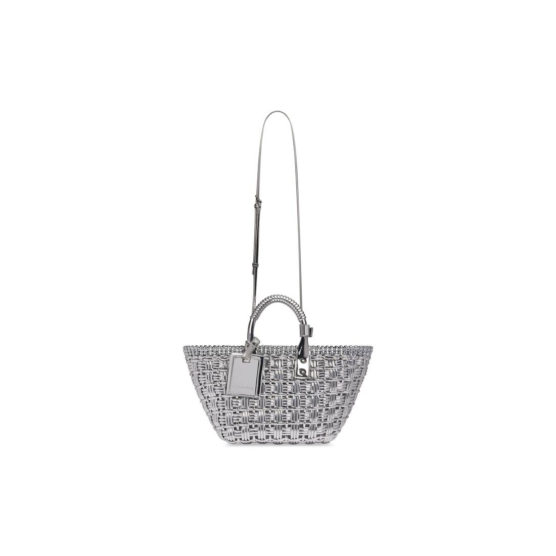 Women's Bistro Xs Basket With Strap In Mirror Fabric in Silver - 6