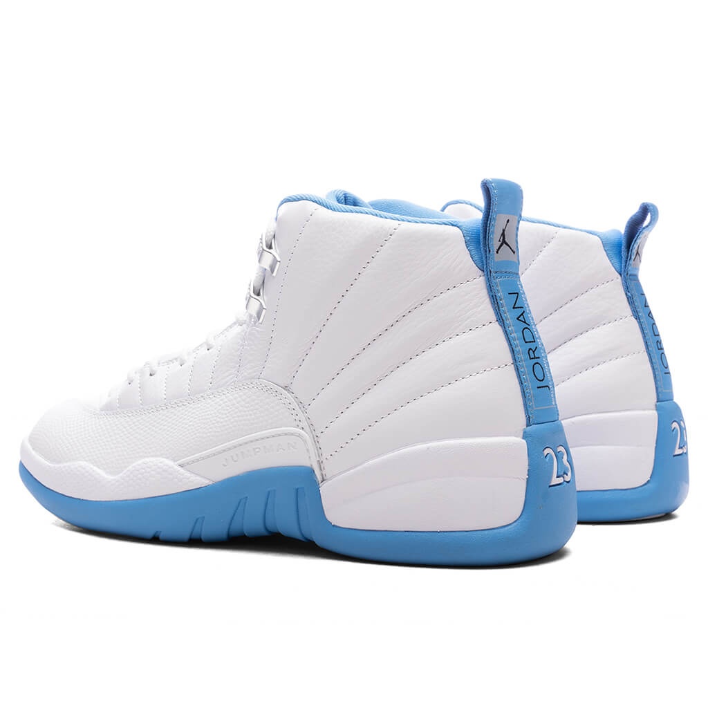 AIR JORDAN 12 RETRO 'MELO' - WHITE/UNIVERSITY BLUE/METALLIC SILVER - 3