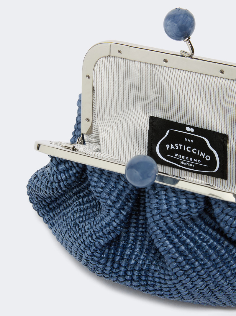 PALMAS Small raffia-effect Pasticcino Bag - AVIO 5