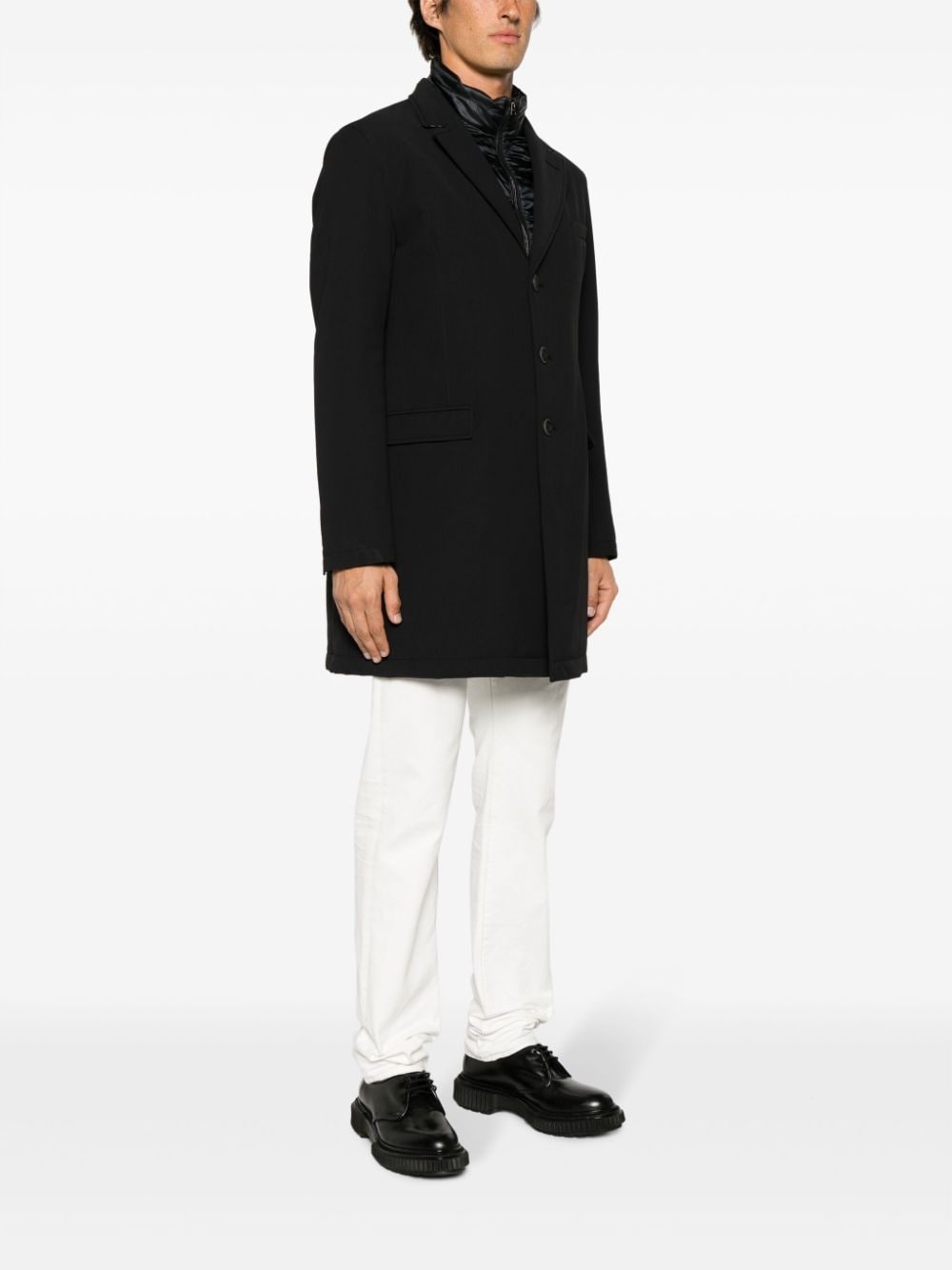 single-breasted notch-lapels coat - 5