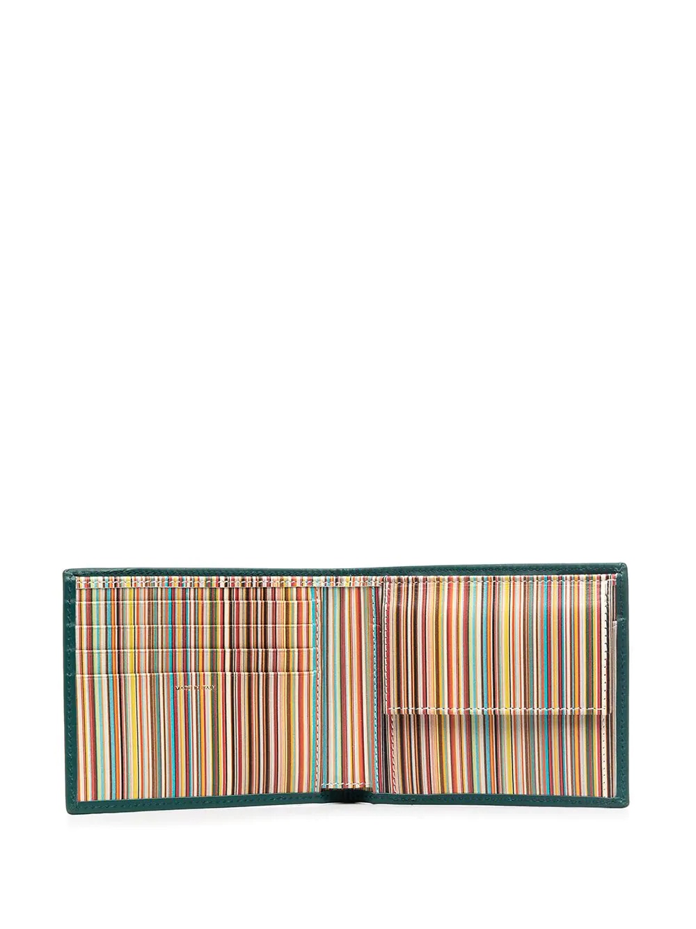 logo print leather wallet - 3