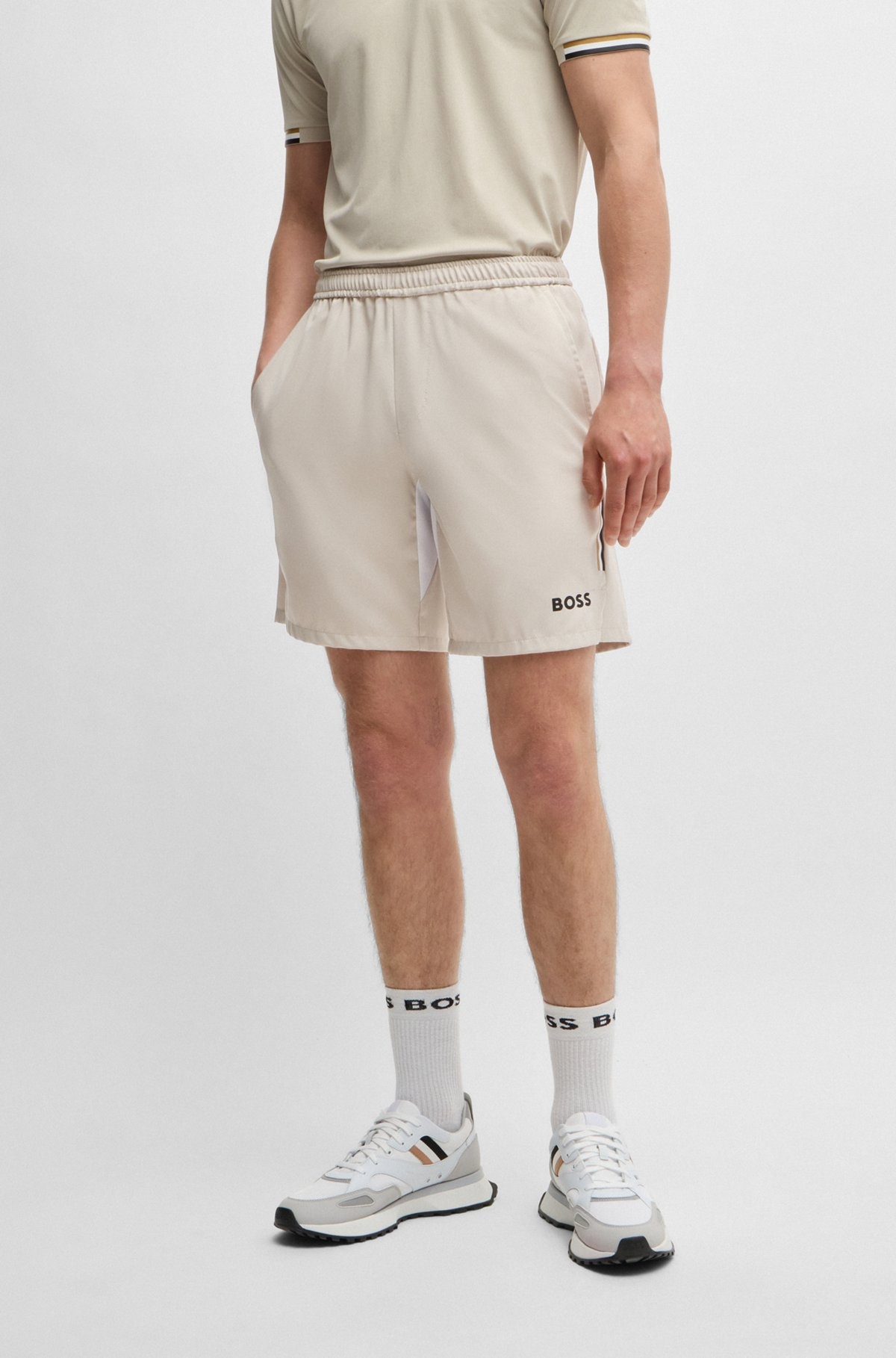 BOSS X MATTEO BERRETTINI TENNIS SHORTS WITH FOUR-WAY STRETCH - 2