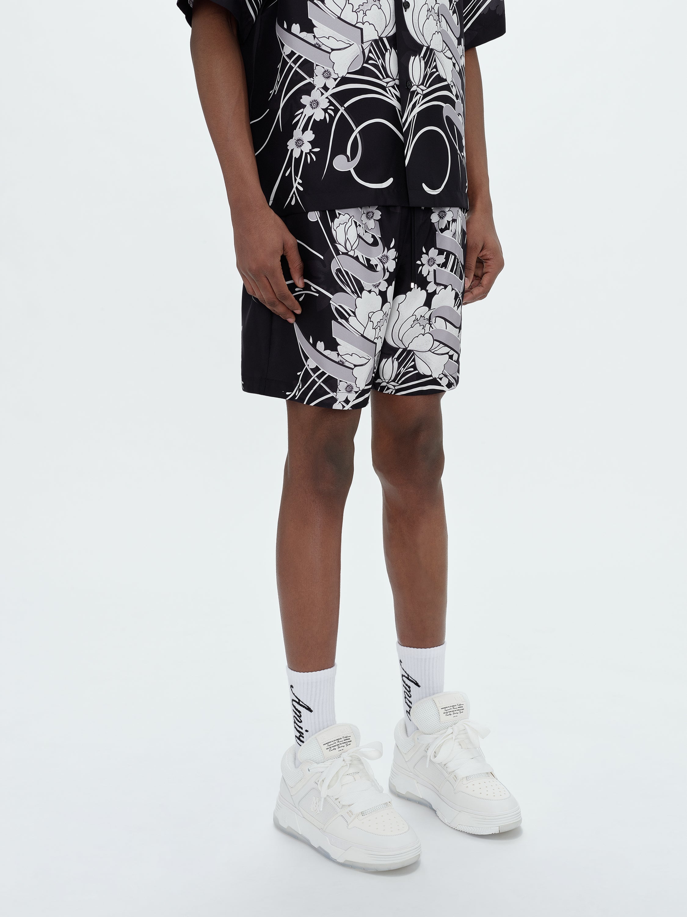 FLORAL DRAWSTRING SHORT - 4