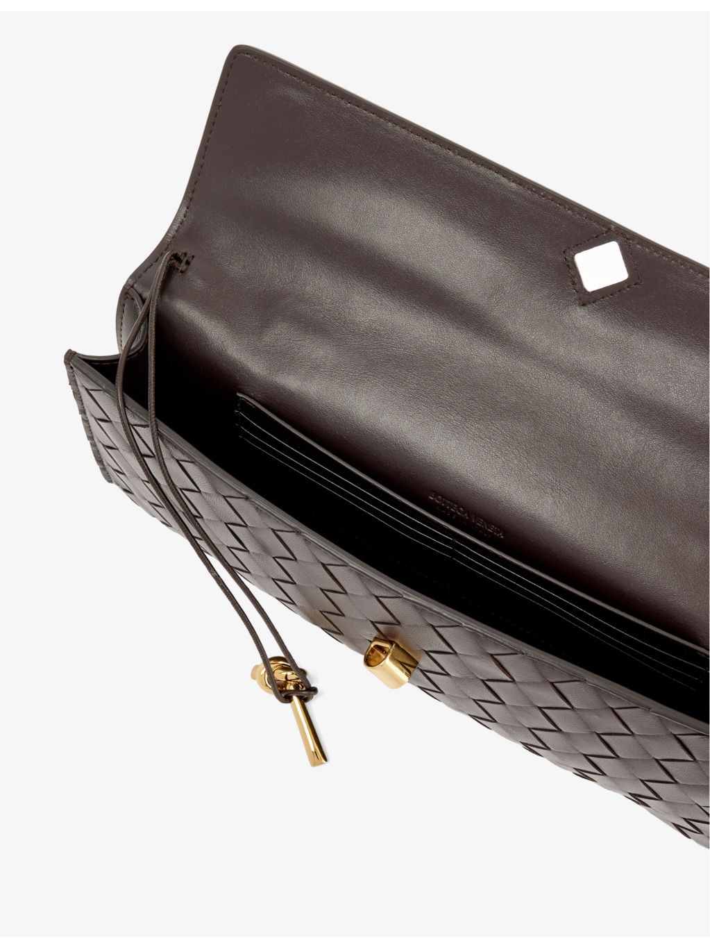 Andiamo Long intrecciato-weave leather clutch - 4